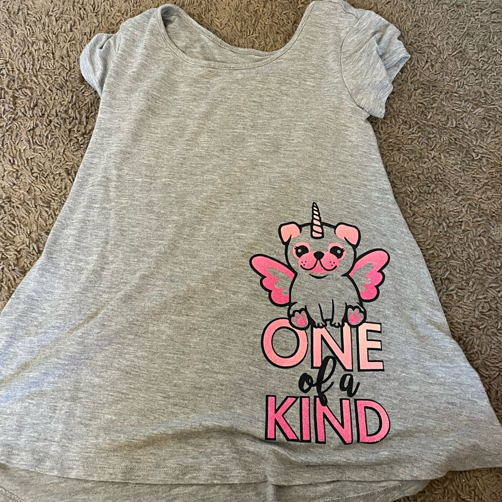 Kids Girls pug/unicorn/fairy shirt